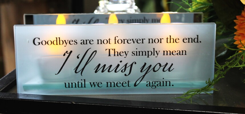 Goodbyes Are Not Forever Tealight from Flowers by Ray and Sharon in Muskegon, MI