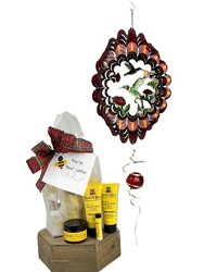 Hummingbird Spinner and Naked Bee Gift Bag Set from Flowers by Ray and Sharon in Muskegon, MI