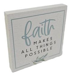 Faith Makes All Things Possible wooden sign from Flowers by Ray and Sharon in Muskegon, MI